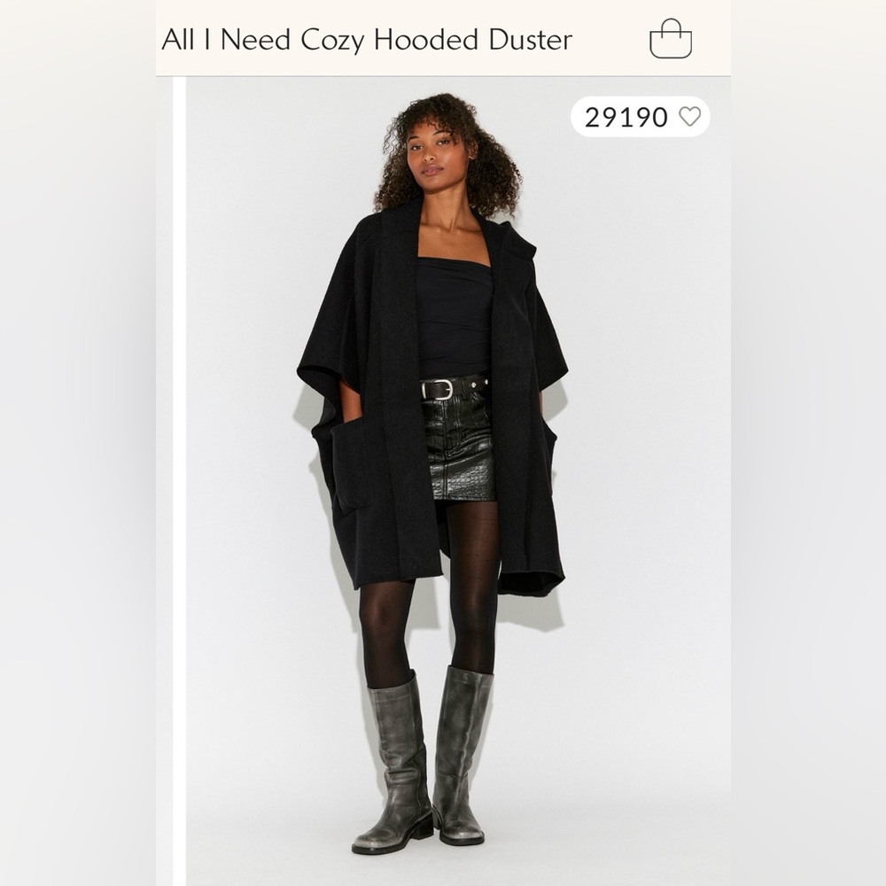 Free people all I need cozy hooded duster one size